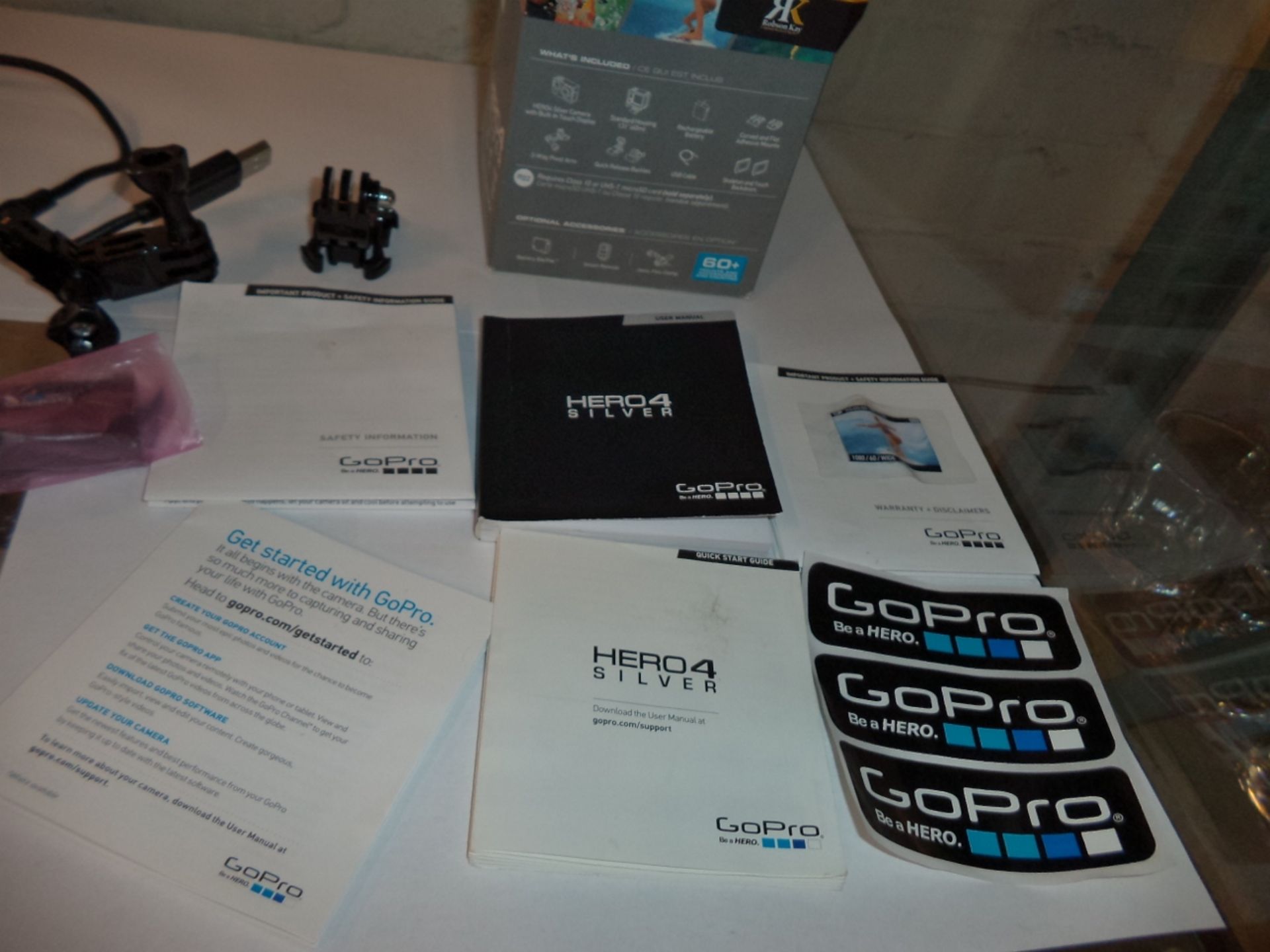 GoPro HERO4 Silver edition action video camera with built-in touchscreen display, box, manuals and - Image 10 of 11