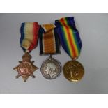 A 1914 Star to 9256 Pte. H.T. Thorne, 2/Welsh R. together a WWI pair of War & Victory Medals to