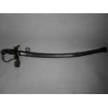 A Prussian heavy cavalry sword in scabbard with portepee knot