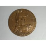 A WWI Death Plaque to Vaughan Jones