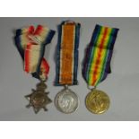 A WWI 1914-15 trio of medals to Pte. J. Taylor, 1st S.A.I.