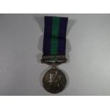 A General Service Medal with Palestine 1945-48 clasp to 19015575 Tpr. G.J. Carter, L.G.