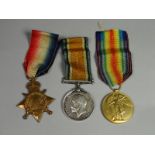 A WWI 1914-15 trio of medals to 1304 Cpl. J.H. Bowkett, South Wales Borderers