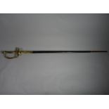 A Diplomatic Service Pattern Court sword by Wilkinson in a leather and brass scabbard