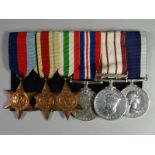 WWII group of six medals P.O. Stwd. E. Griffin, H.M.S Afrikander, R.N. consisting of 1939-45, Africa