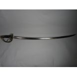 A U.S. Civil War sword with pitting to the blade obliterating the date and 'C.Roby H. Chelmsford'
