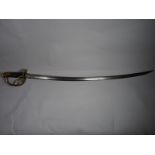 A U.S. Civil War cavalry sword with blade dated 1864 and stamped 'A.G.M. C. Roby W. Chelmsford