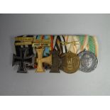 A group of five Imperial German bar-mounted medals