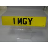 Car registration number '1 MGY' with retention certificate