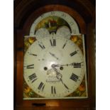 An early Victorian, inlaid mahogany encased eight-day longcase-clock having a painted dial by D.Evan