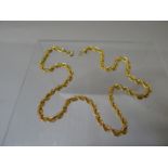 A 9ct yellow gold rope-twist necklace, 10.96gms