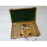 F Davidson & Co cased set of opticians testing glasses