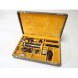 A cased physicians bakelite diagnostic set by National Electric Instruments, USA together with