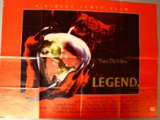 Eight horror genre British Quads including Legend, The Exorcist, Halloween, H2O, The Mummy, The