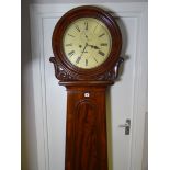 A Scottish Victorian mahogany encased eight-day longcase 'key-hole' clock by J Cameron of