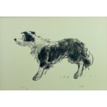 SIR KYFFIN WILLIAMS RA limited edition (502/750) print - an alert standing sheepdog, signed with