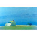 WILL ROWLANDS coloured limited edition (27/250) print - farmstead and blue sky, signed in full, 15 x