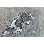 SIR KYFFIN WILLIAMS RA coloured limited edition (126/250) print - ‘Mott the Sheepdog’ in stalking