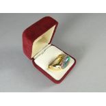 An Australian 18k gold (marked 750) gent's ring, set with a large opal, approx 2.15 cms long
