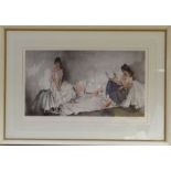 SIR WILLLIAM RUSSELL FLINT Frost & Reed Guild-stamped signed print of two relaxing ladies, 13.5 x