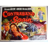"Contraband Spain" Original 1955 British Quad (30 x 40 inch) starring Richard Greene (Robin Hood)