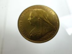 A gold full-sovereign, 1900