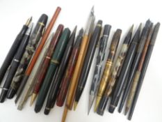 A parcel of vintage fountain-pens etc