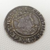 A Henry VIII silver groat, 2.57gms, appears to be reasonably crisp with impression fairly central