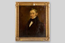 19th Century English School oil on canvas - portrait of a gentleman, 29 x 24 ins (64 x 61 cms)
