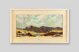 ALFRED BURGESS SHARROCKS oil on board - Snowdonia mountainscape, signed, 11.5 x 23.5 ins (29 x 60