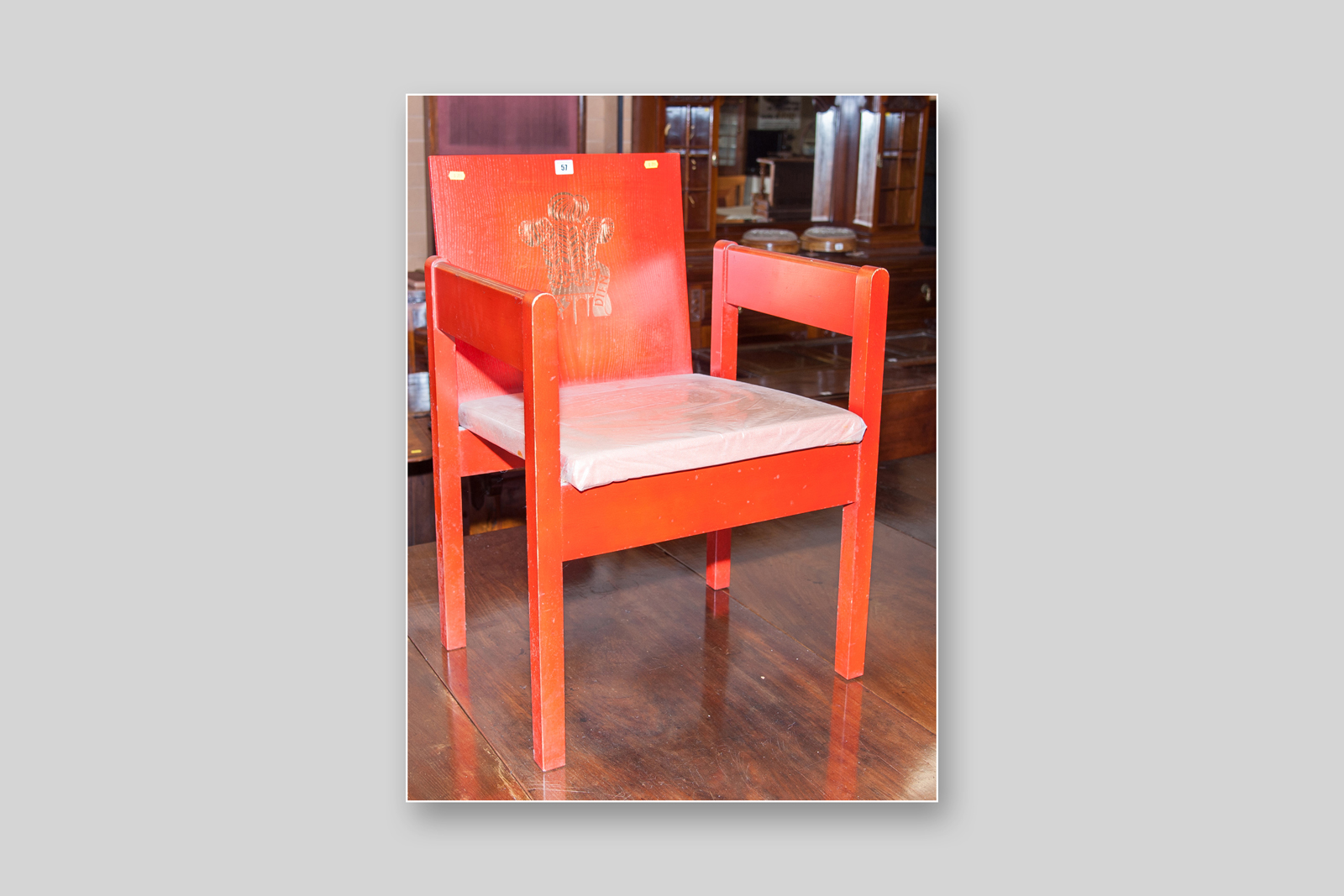 An Investiture chair designed by Anthony Armstrong Jones, Earl of Snowdon, Carl Toms and John Pound,
