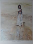 GORDON KING coloured limited edition 670/850 print - entitled 'Footprints in the Sand' signed and