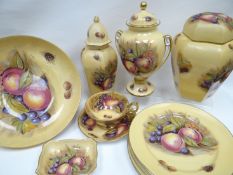 An extensive collection of Aynsley 'Orchard Gold' table ware comprising four matching twin-handled