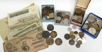An interesting parcel of pre-decimal, earlier and foreign old coinage and a collection of mixed