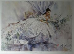 GORDON KING coloured A/P 60/60 print - entitled 'Champagne in Silk' signed and entitled in pencil,