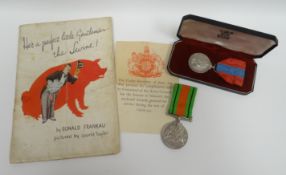 A parcel of items comprising a cased Imperial Service medal 'For Faithful Service' inscribed to