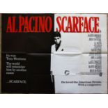 Large lot of Fifty plus Cinema Quads including "Scarface" Al Pacino Quad plus Born on 4th July, Wall