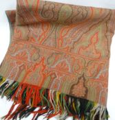 An antique Paisley pattern cotton blanket, 68ins square (173cms)