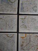 CHRISTOPHER SAXTON group of six unframed coloured antique Welsh maps - 'Flint', 'Meirioneth', '