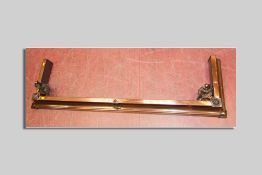 A good early 20th Century copperized metal fire curb with cast hearth urn style corner decoration,