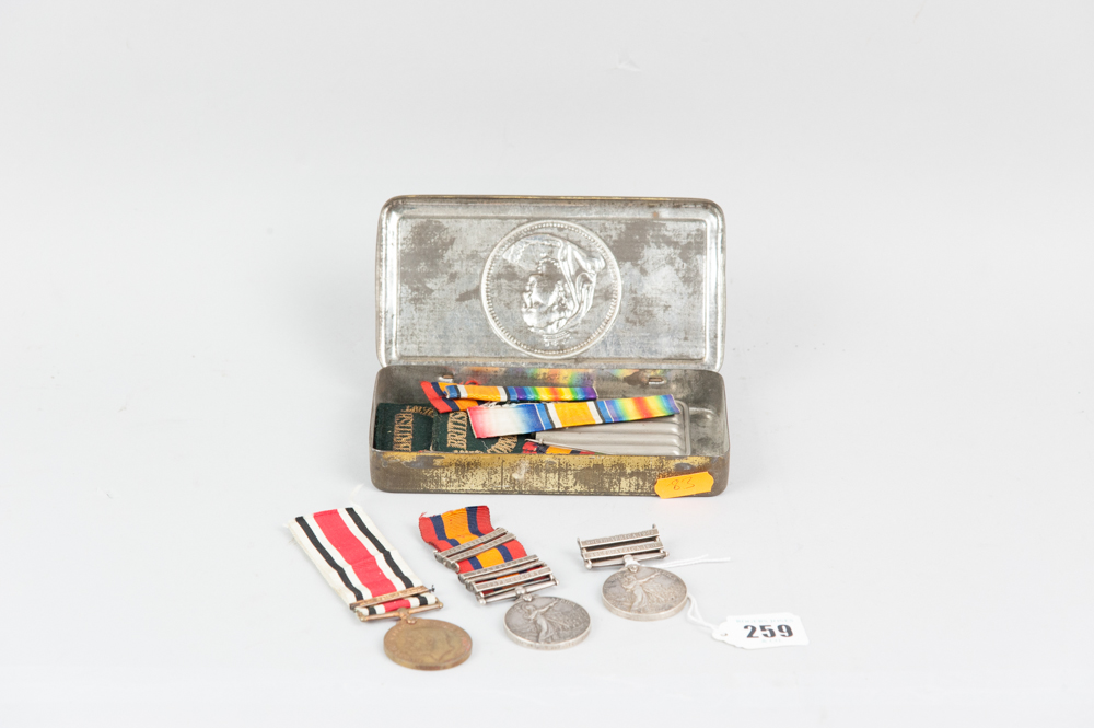 A pair of Boer War medals awarded to William Arthur Royale incl. Queens, South Africa with five