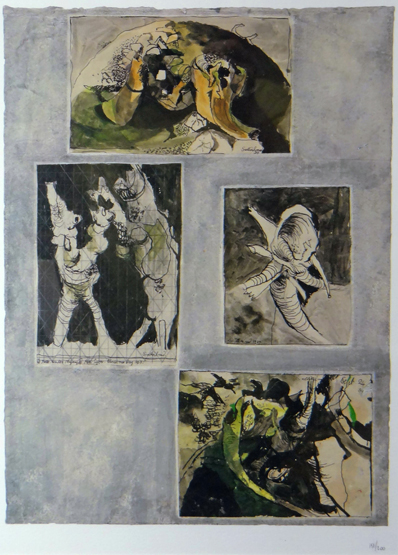 GRAHAM SUTHERLAND limited edition (151/200) print entitled 'Trees under Mynydd Pen Crym, unsigned,