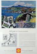 KEITH GRANT framed poster - 'Shell Guide to Cardiganshire', 27 x 18.5ins (69 x 47cms)
