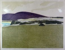 JOHN BRUNSDON artist's proof (12/15) print - landscape entitled 'View Towards Rhossilli', signed,