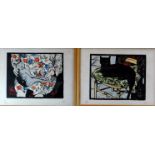 JONATHAN HEALE a pair of coloured limited edition (20/250 and 28/250) prints, the first of a black