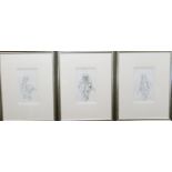 SIR KYFFIN WILLIAMS RA pen and ink drawings - the artist gifted these drawings to his friend,