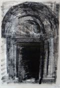 JOHN PIPER 1964 stone lithograph (Levinson 122) - 'Kilpeck, Herefordshire - the Norman South
