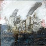JACK CRABTREE mixed media - industrial buildings, signed and entitled verso 'Valleys Landscape',
