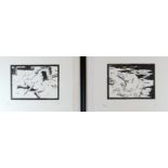 JONATHAN HEALE limited edition (10/150 & 9/150) monochrome prints - canine studies, signed with