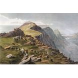 DANIEL HAVELL after THOMAS COMPTON hand-coloured aquatint - entitled 'Pen y Cader', dated 1818, 8.